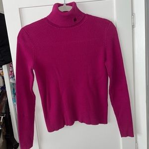 Dark pink long sleeve Ralph Lauren turtle neck